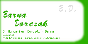 barna dorcsak business card